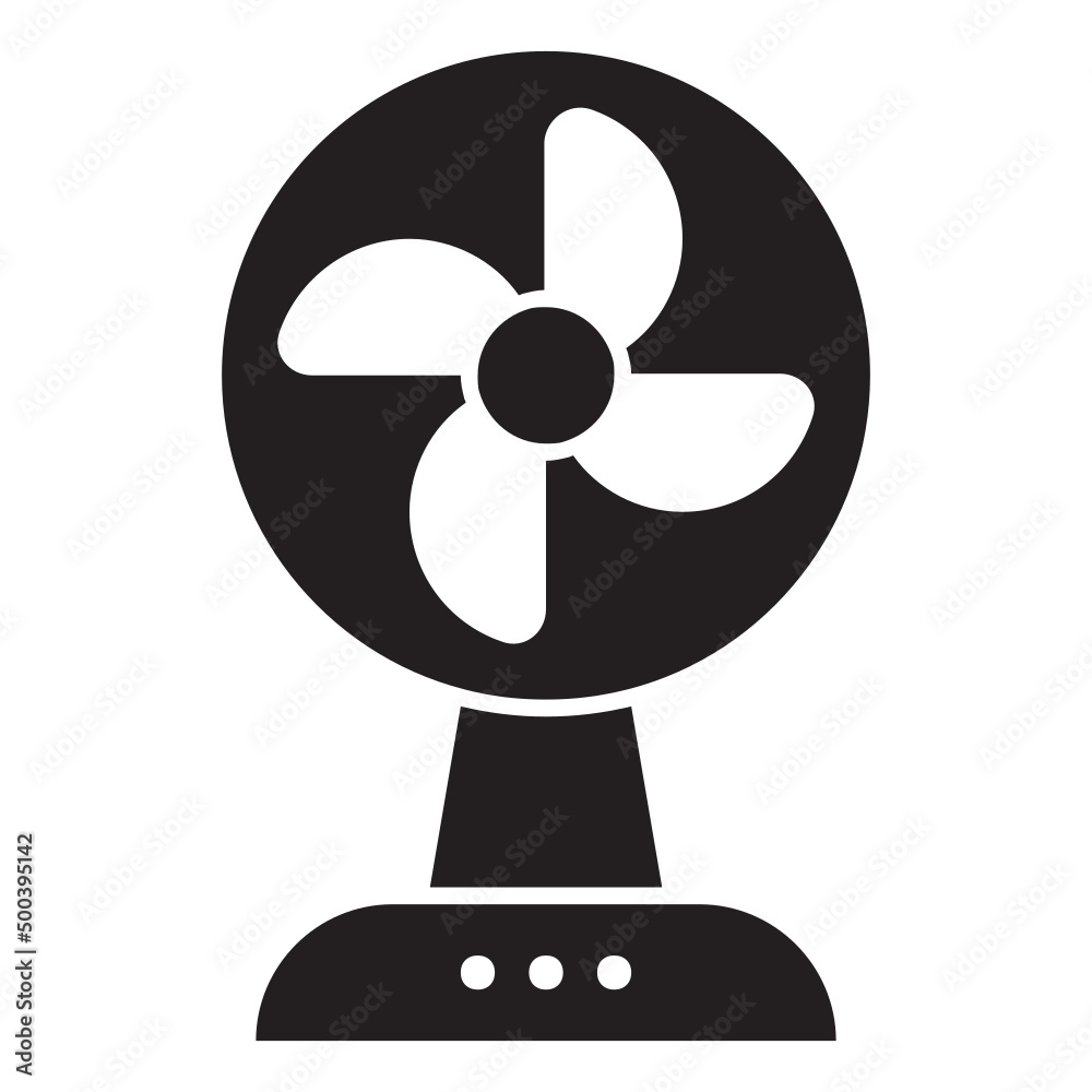 Fan , Summer solid icon.