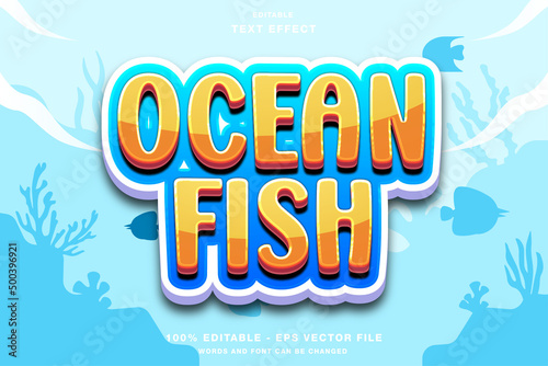 Ocean Fish 3D Cartoon Text Effect
