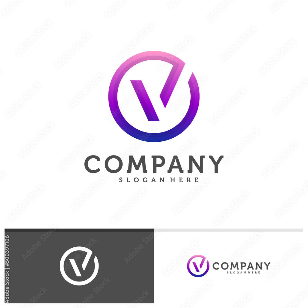 Initial V O logo vector template, Creative V O logo design concepts