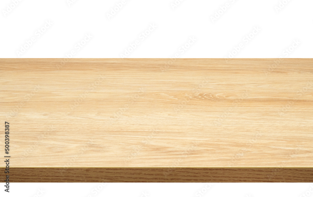 Wooden pine tabletop, empty blank desk or table as mockup or backdrop