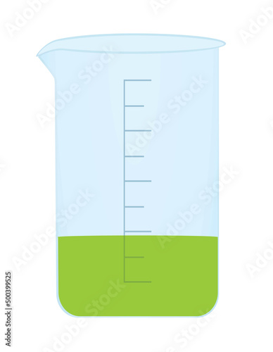 Plastic container with measures. vector