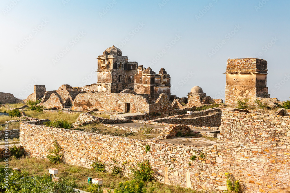 Exterior of Chittorgarh fort in Rajasthan, India, Asia