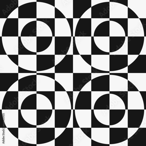 Checkerboard pattern of four identical circles, all this can be seamless.