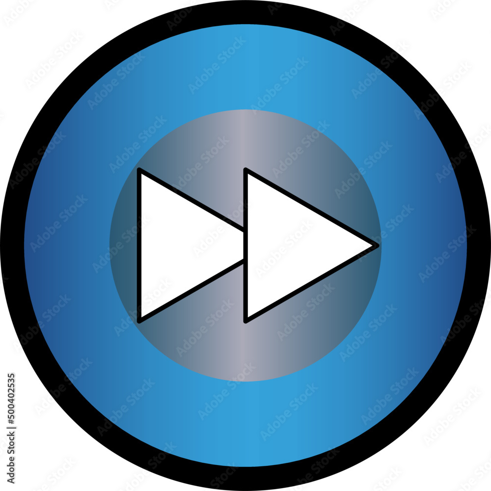 Round fast rewind icon, vector button for websites and internet music and video applications Round fast rewind icon, vector button for websites and internet music and video applications