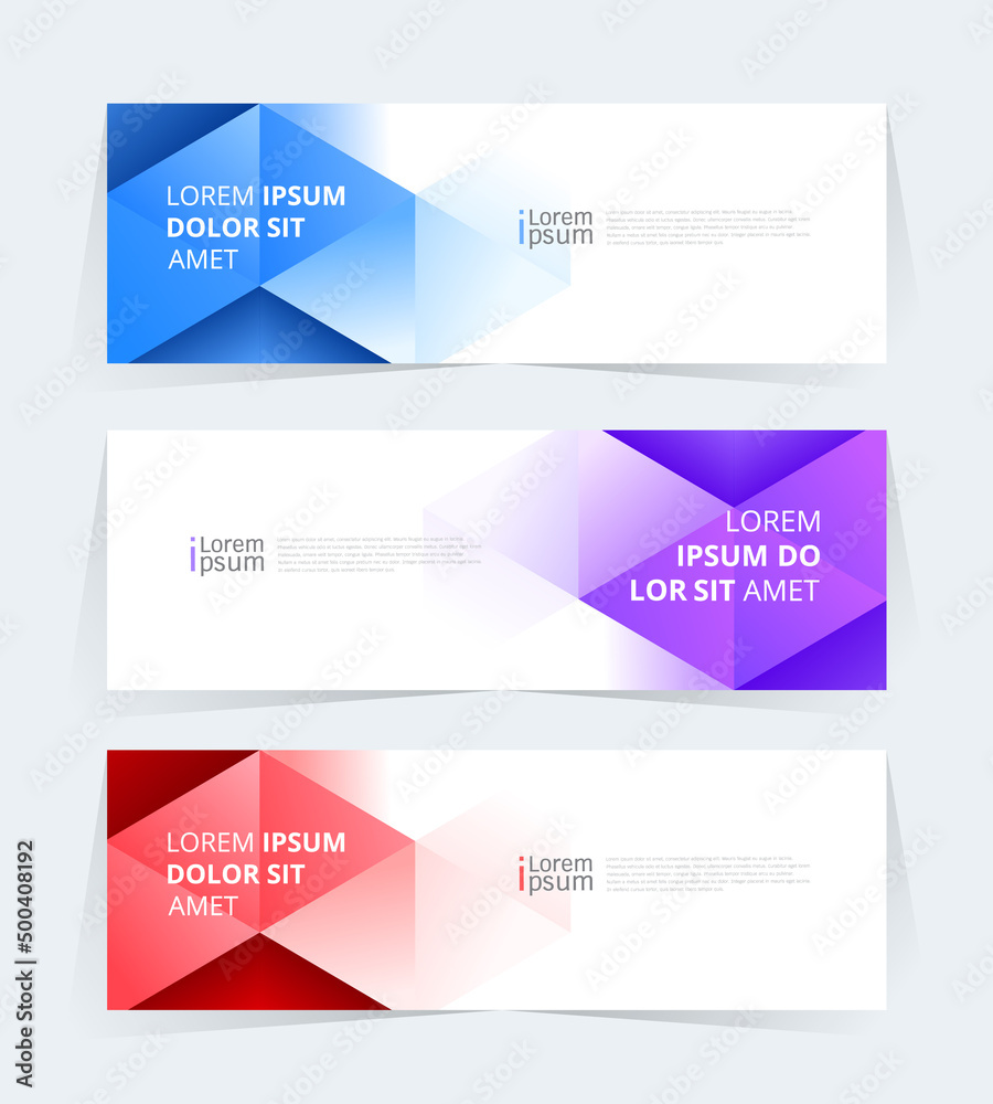 Geometric banner design with Vector presentation template.