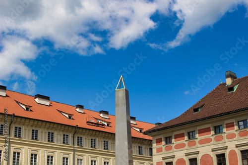 The obelisk at Prague Castle. Czech Republic.