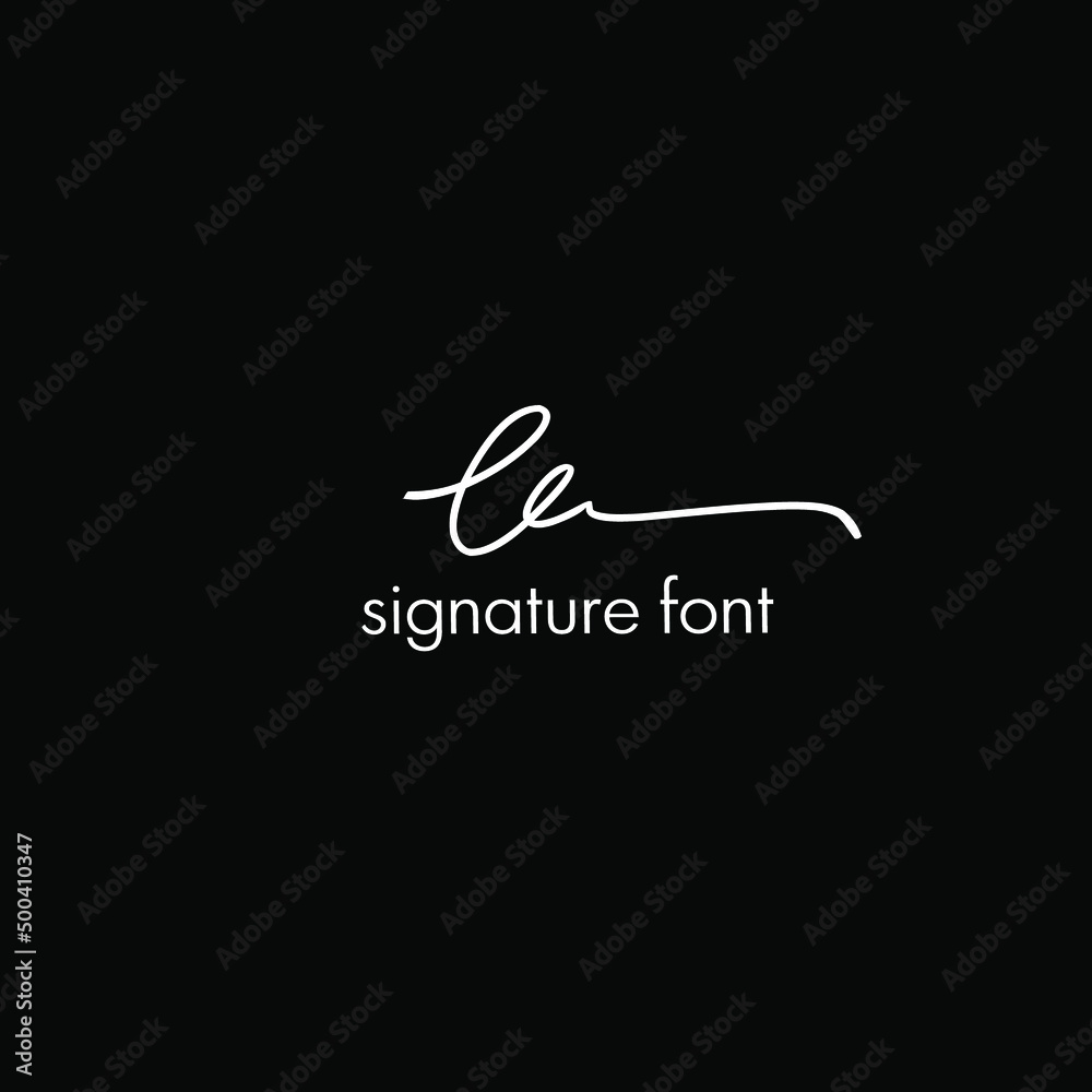 Initial Letter ee Logo - Handwritten Signature Logo