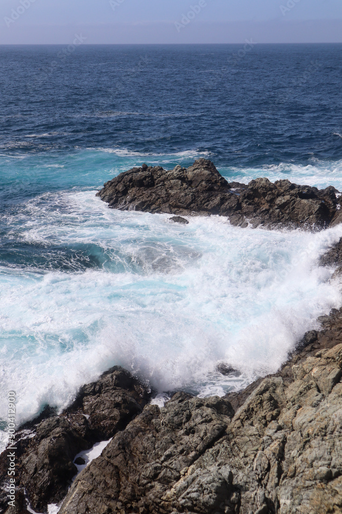 waves and rocks