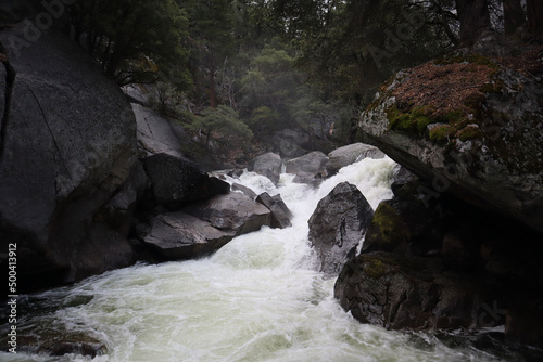 waterfall in the mountains