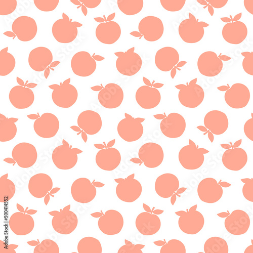 Seamless pattern peaches silhouette vector illustrationGB