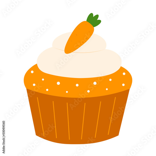 Carrot cake food vector illustration