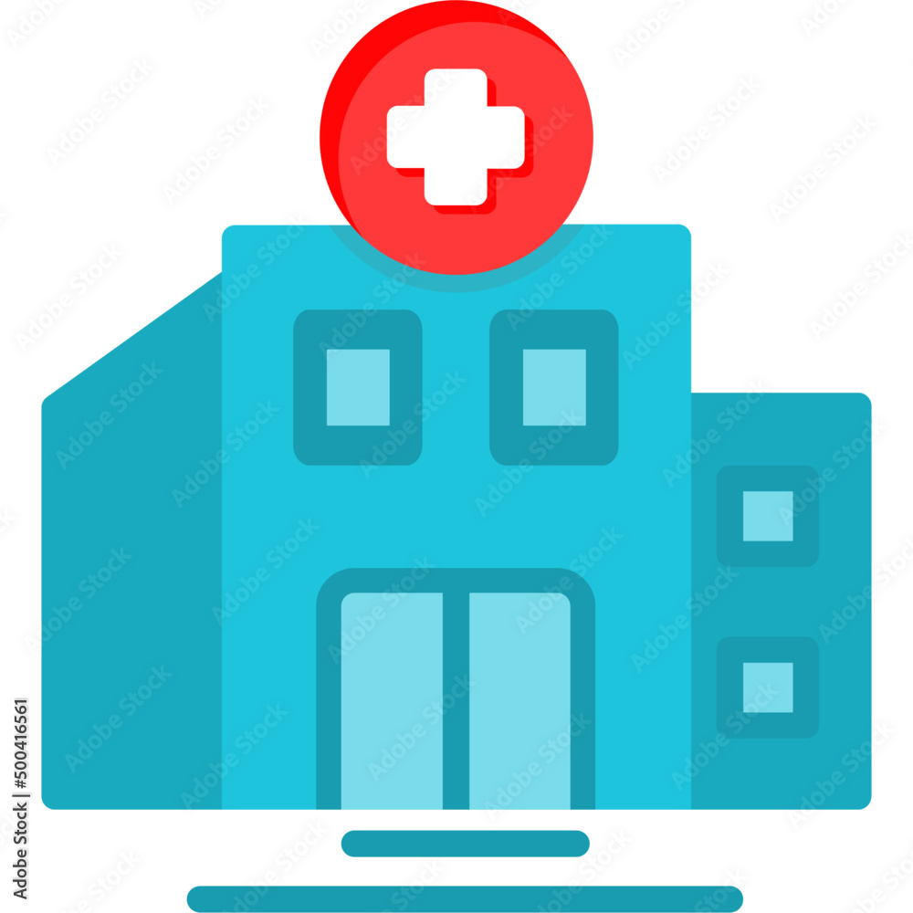 Fototapeta premium Hospital Building Icon