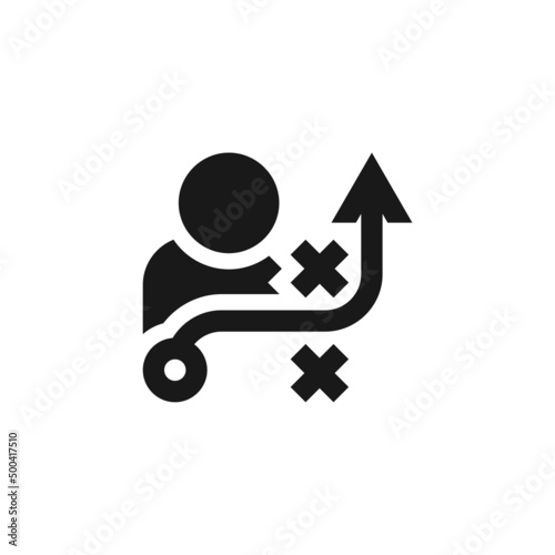 Self planning strategy icon isolated on white background
