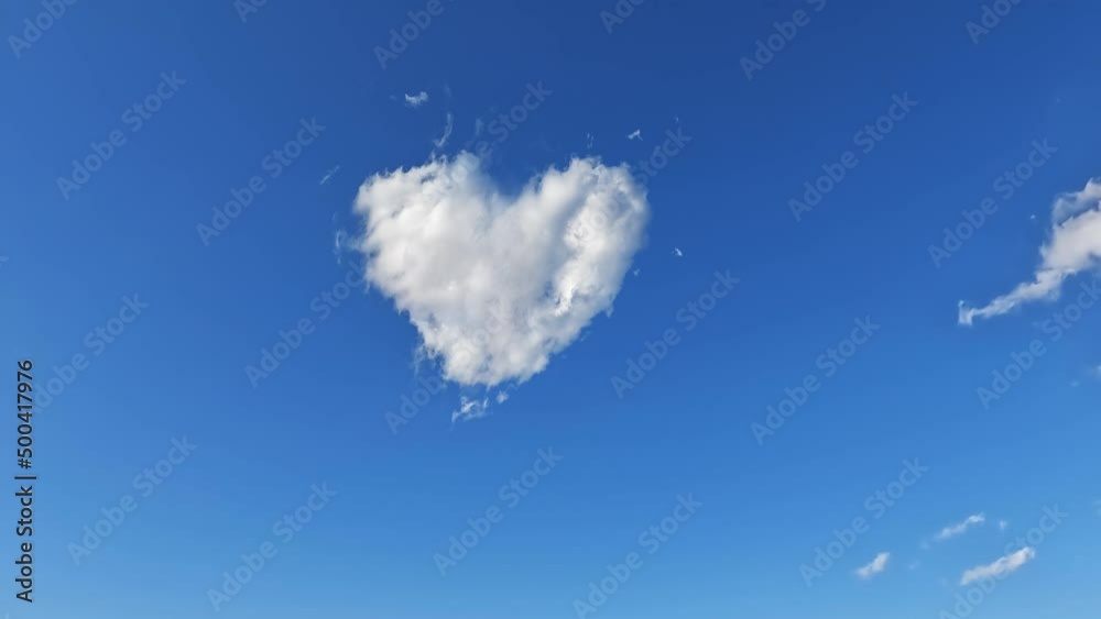 Cloud in the form of a heart, perfect for a romantic clip.