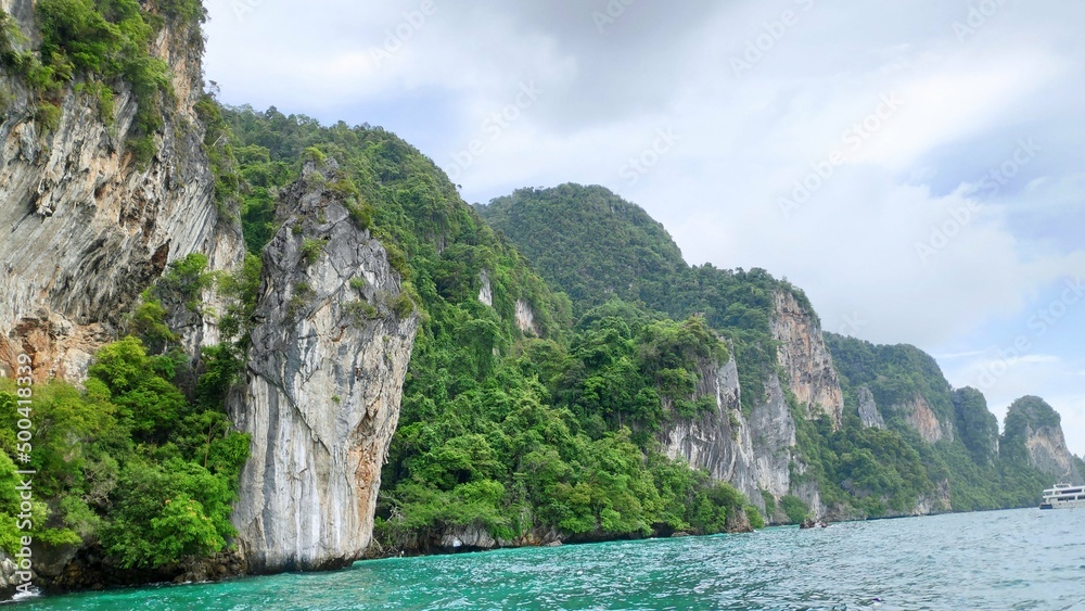 ocean and the mountains