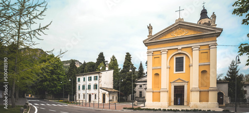 Panorama of the small historic center of Affi, Verona Italy