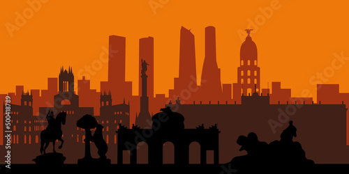 Silhouette of Madrid
