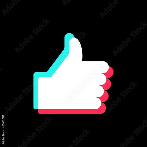 Glitch like vector icon for social media