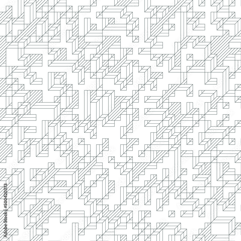 Implementation of Edward Zajec’s “Il Cubo” from 1971. Essentially a Truchet tile set of 8 tiles and rules for placement art illustration Implementation of Edward Zajec’s “Il Cubo” from 1971. Essentially a Truchet tile set of 8 tiles and rules for placement art illustration