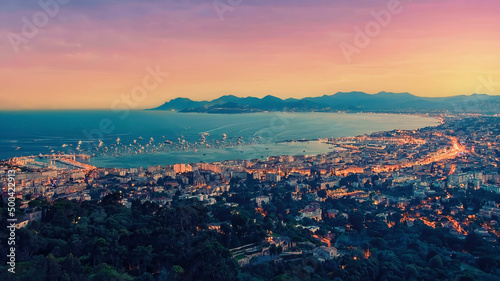 The city of Cannes on the French Riviera