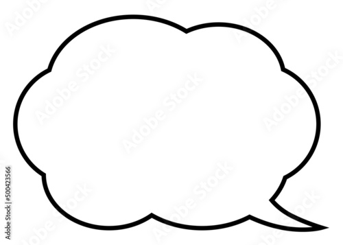 シンプルな雲形の吹き出し