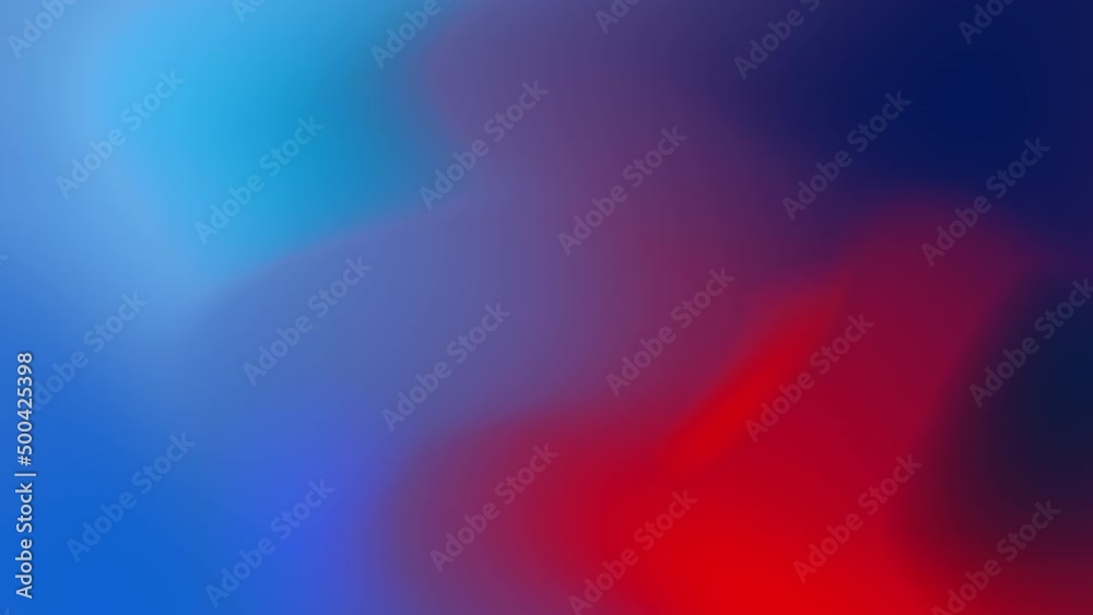 Blurred gradient gradation abstract background smooth fast transition from the right to left and back of red dark blue colors. 4k moving animation concept with smooth movement and copy space