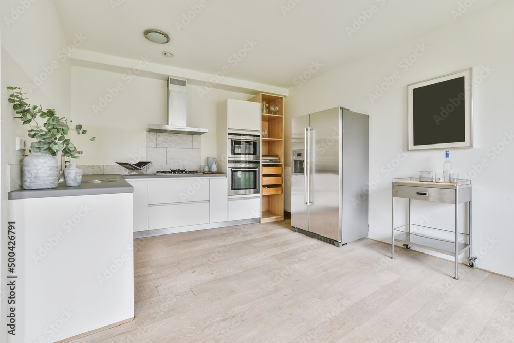 Modern kitchen interior with new appliances Modern kitchen interior with new appliances