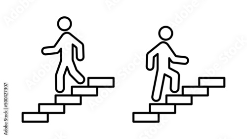ikona człowieka na schodach