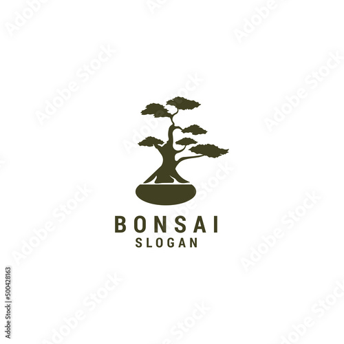 Bonsai logo icon design template. luxury, premium vector