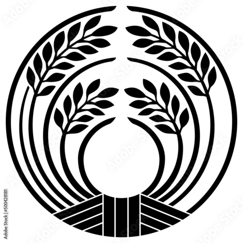 家紋です。包み抱き変わり稲といいます。