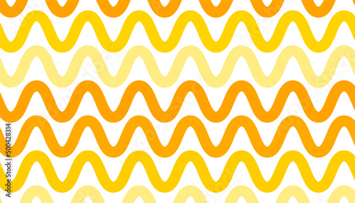 Pasta yellow abstract banner with wavy lines