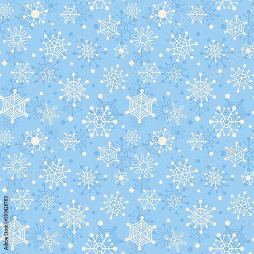 Winter seamless background with snowflakes