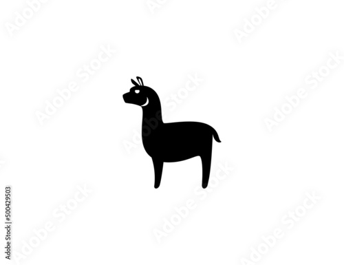 Llama vector icon. Alpaca vector. Isolated Llama flat illustration