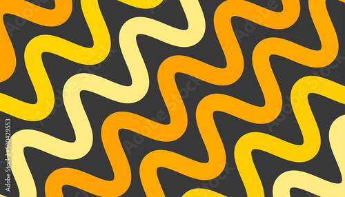 Pasta yellow abstract banner with wavy lines