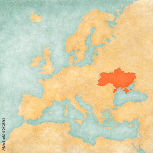 Map of Europe - Ukraine