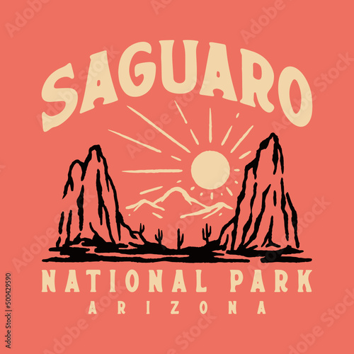 Saguaro desert illustration