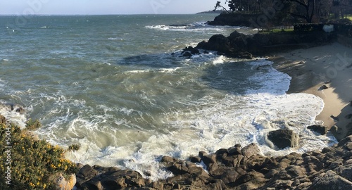 sur les sentiers entre Cap Coz et Beg Meil en Finistère Cornouaille Bretagne France photo