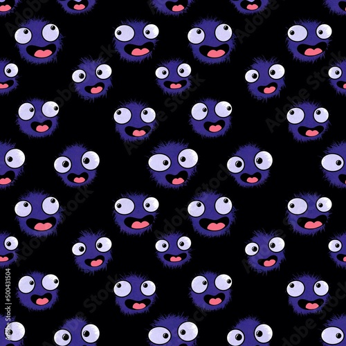 Kids seamless aliens monsters pattern for textiles and packaging and gifts and cards and linens and wrapping paper