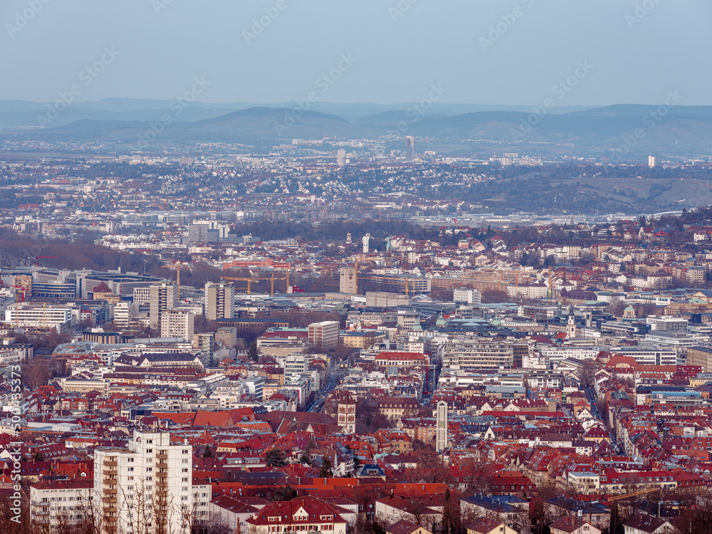 Obraz premium Blick auf Stuttgart, Baden-Württemberg