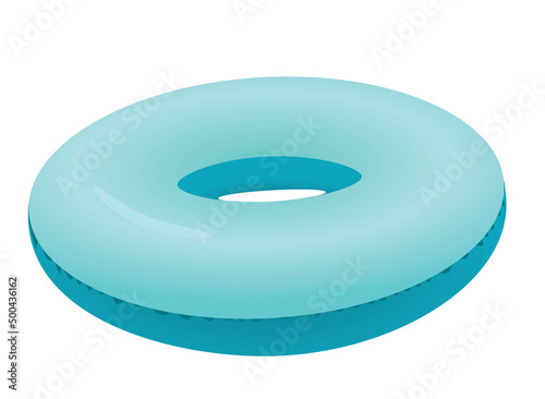 Blue swim ring. vector illustration