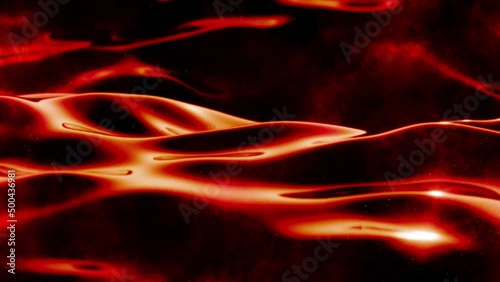 Red and black abstract ripple effect in slow motion.