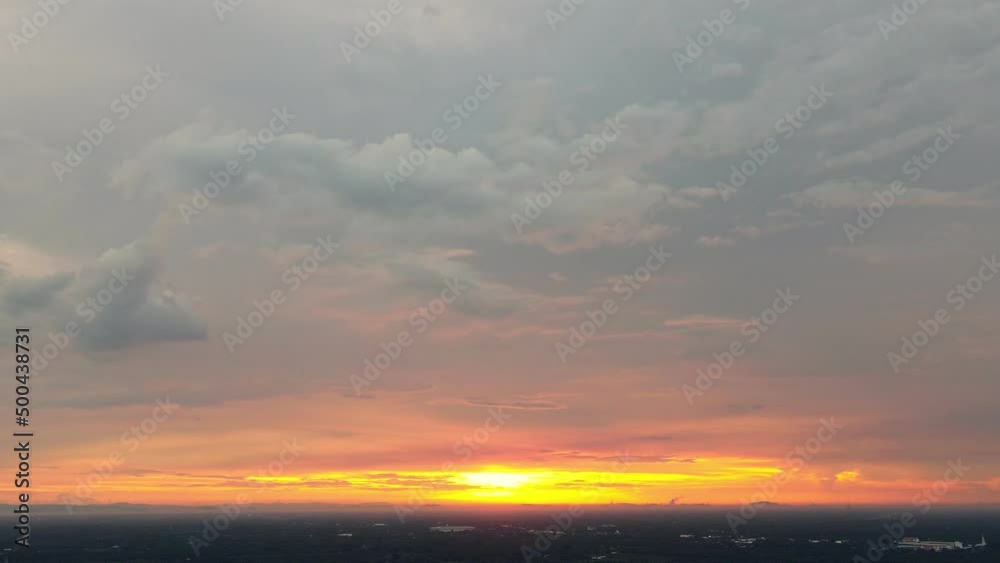 Aerial view of dramatic stormy clouds, Scenic countryside before sunset. Aerial view of dramatic stormy clouds, Scenic countryside before sunset.