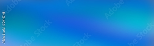 Wide banner poster template blue. Blurred background, pattern, wallpaper, smooth gradient texture raster abstract design business blue water. Vibrant backdrop.
