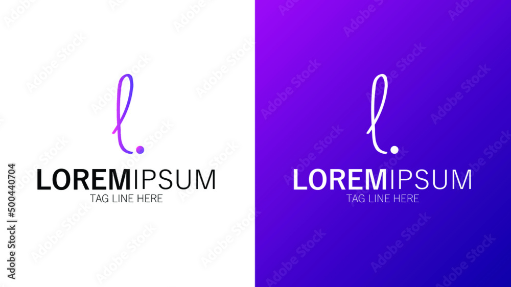 Fototapeta premium Letter L Web Logo Design Concept for Company Business Corporates Black and White theme Vector EPS files