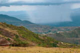 Storm clouds over valley at Mount Mtelo, West Pokot, Kenya