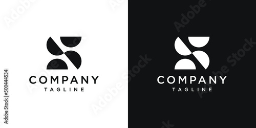 Creative Letter S Monogram Logo Design Icon Template White and Black Background