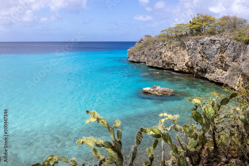 Fototapeta Naklejka Na Ścianę i Meble -  Holiday at Playa Jeremi on the Caribbean island Curacao