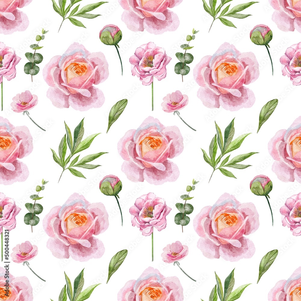 seamless pattern with roses seamless pattern with roses