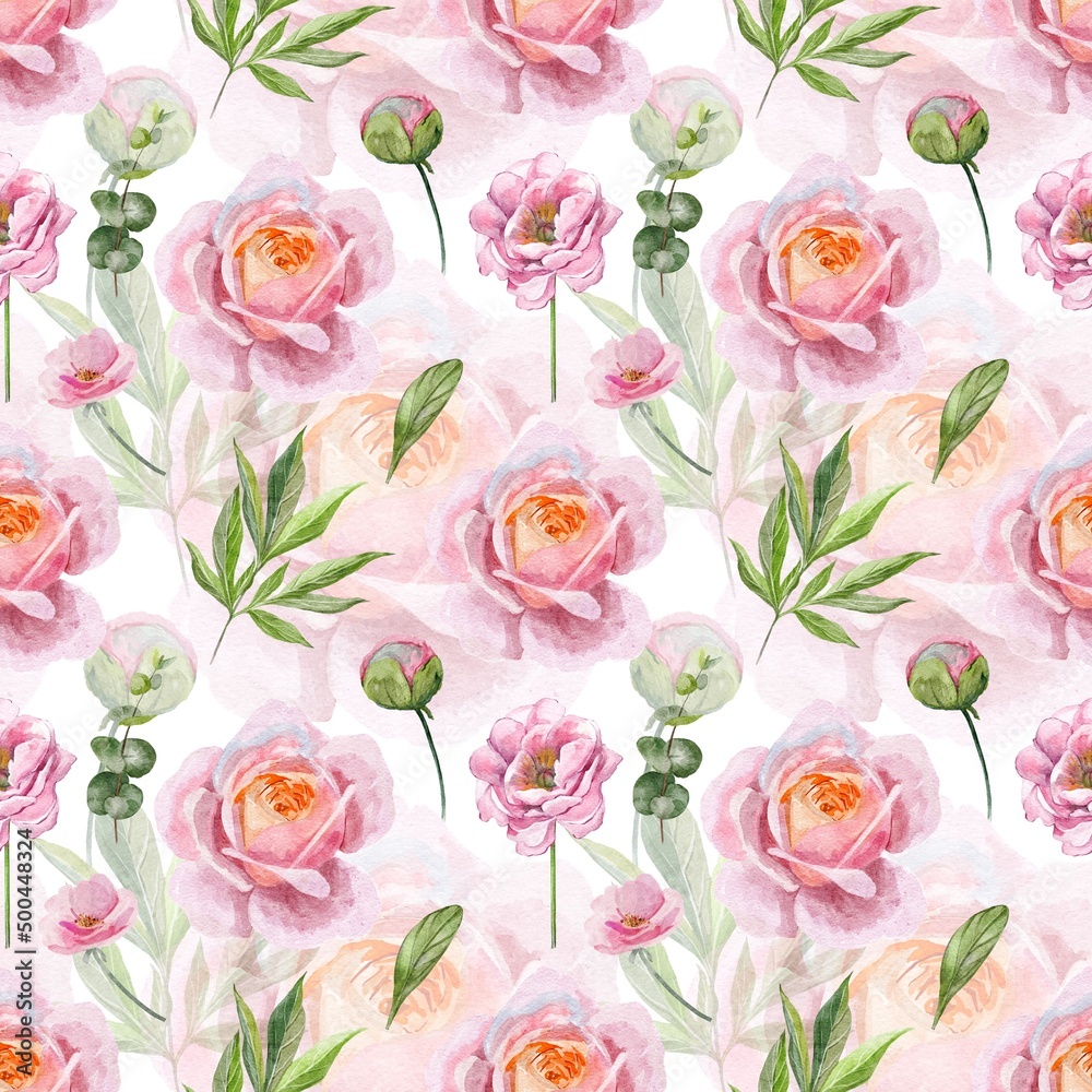 seamless pattern with roses