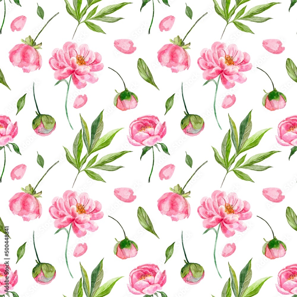 seamless pattern with pink flowers seamless pattern with pink flowers